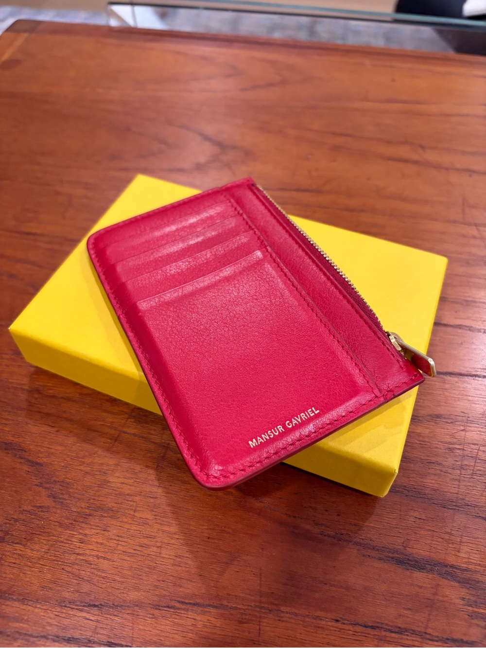 Mansur Gavriel Pink Wallet Cardholder